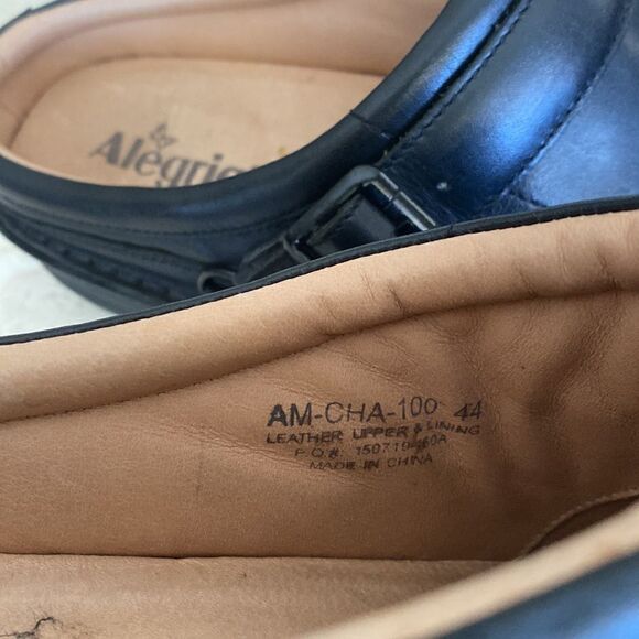 Alegria Chairman Black Nappa Open Back Mule Men’s Shoes - Picture 11 of 15